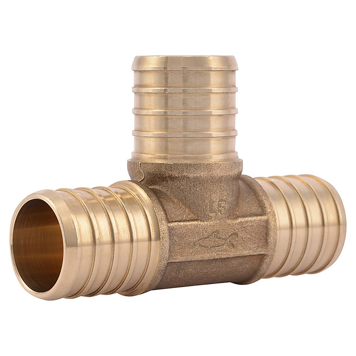 SharkBite UC374LFA 1 in. Barb x 1 in. Dia. Barb Brass Tee
