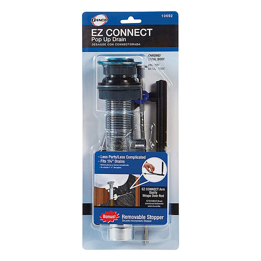 Danco 9D0010692X EZ Connect 1-1/4 in. D Chrome Pop-Up Lavatory Drain