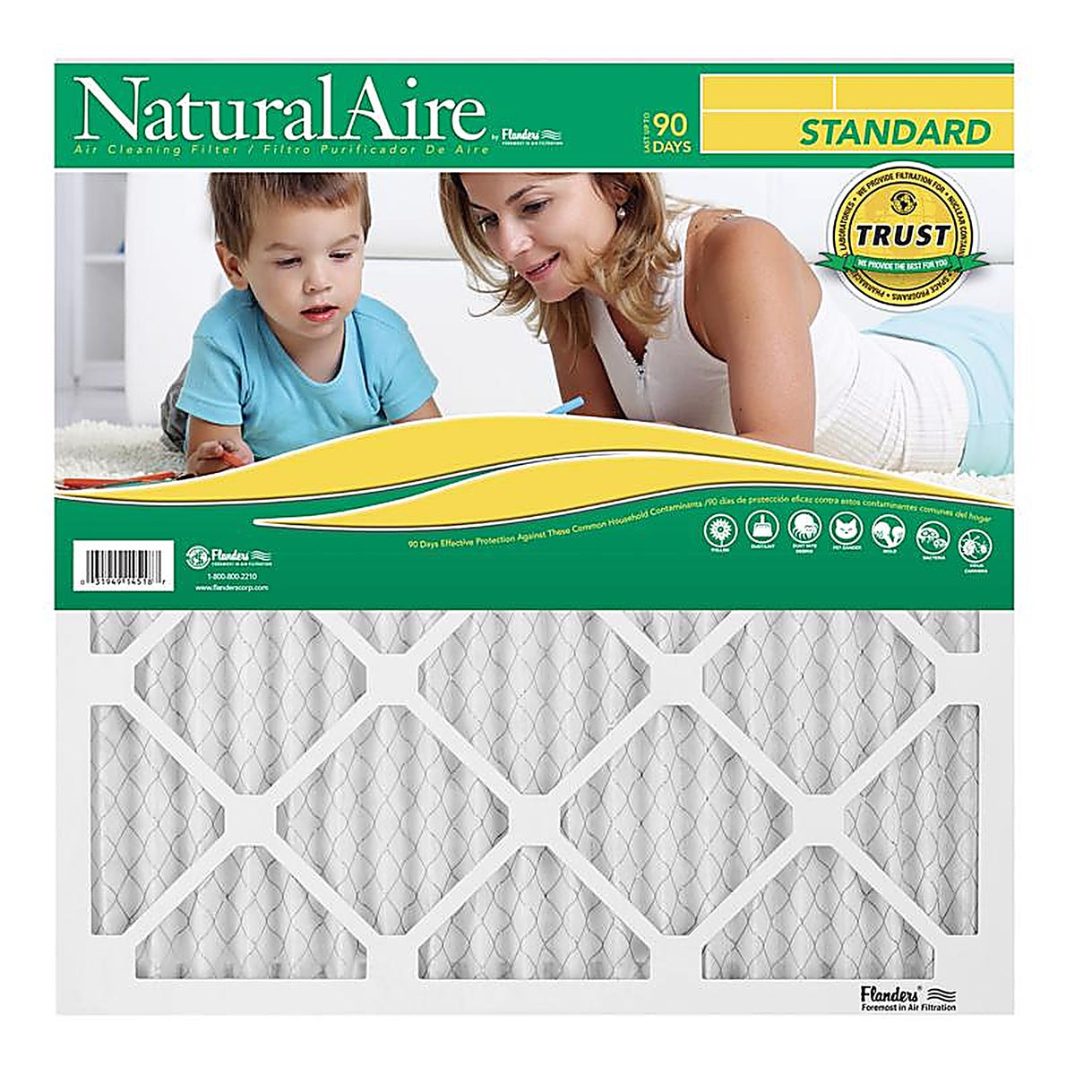 NaturalAire 84858.010808 8 in. W X 8 in. H X 1 in. D Synthetic 8 MERV Pleated Air Filter 1 pk