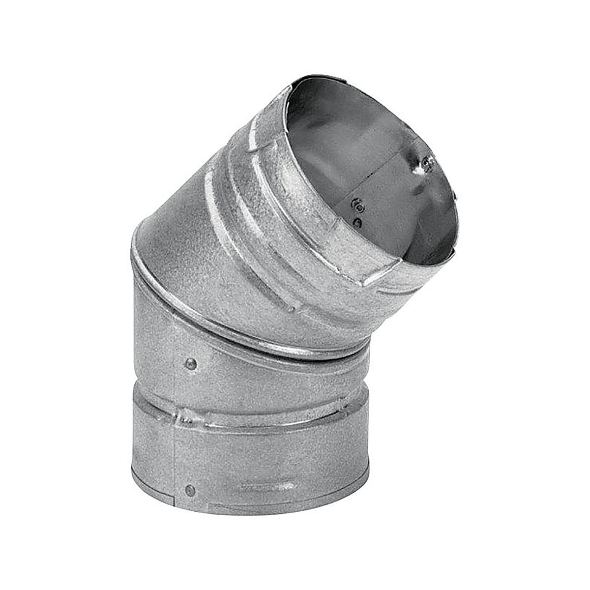 Duravent - 4PVL-E45 - 4 In. D X 4 In. D 45 Deg Galvanized Steel Stove Pipe Elbow