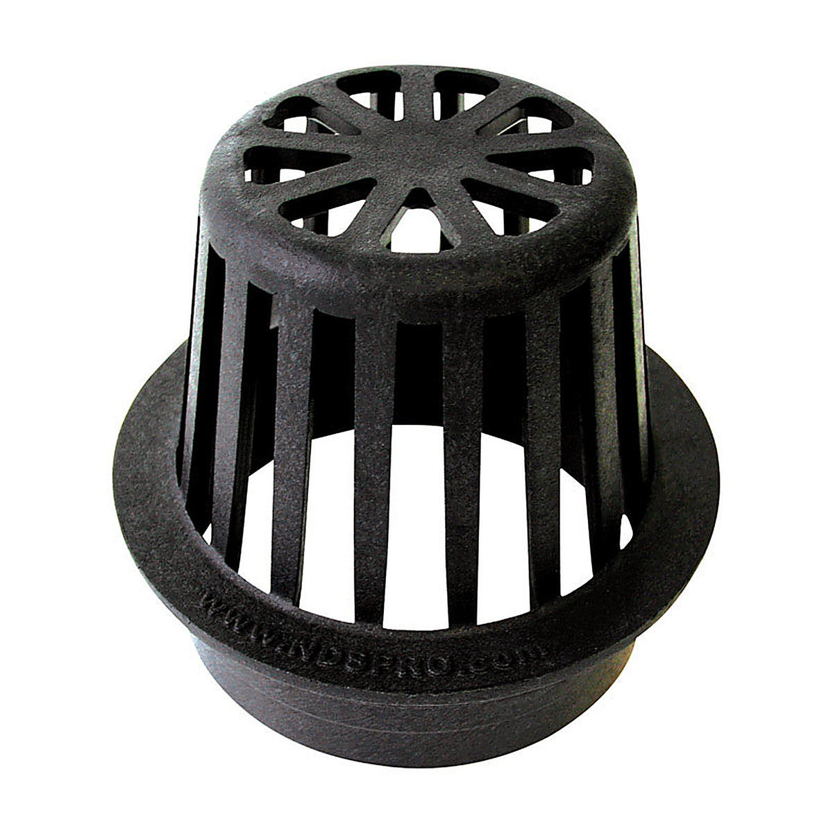 NDS 78 4 in. Black Round Polyolefin Atrium Grate