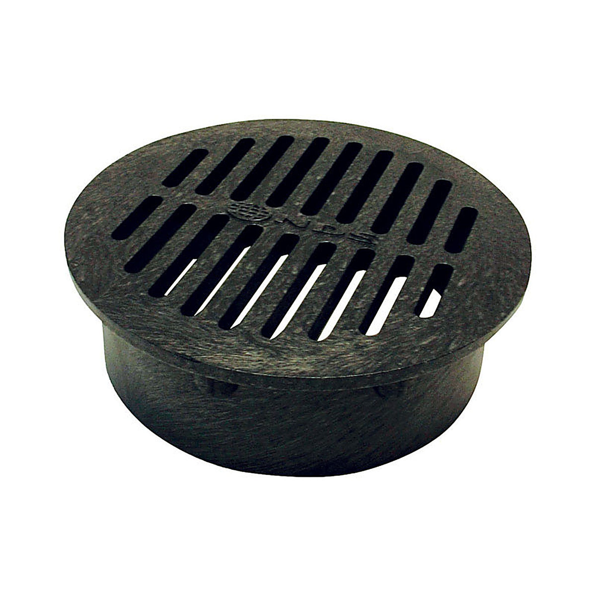 NDS 40 6 in. Black Round Polyethylene Drain Grate