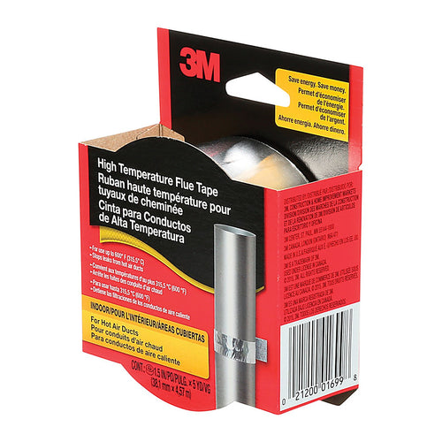 3M 2113NA Scotch 1.5 in. W x 5 yd. L Silver Flue Tape