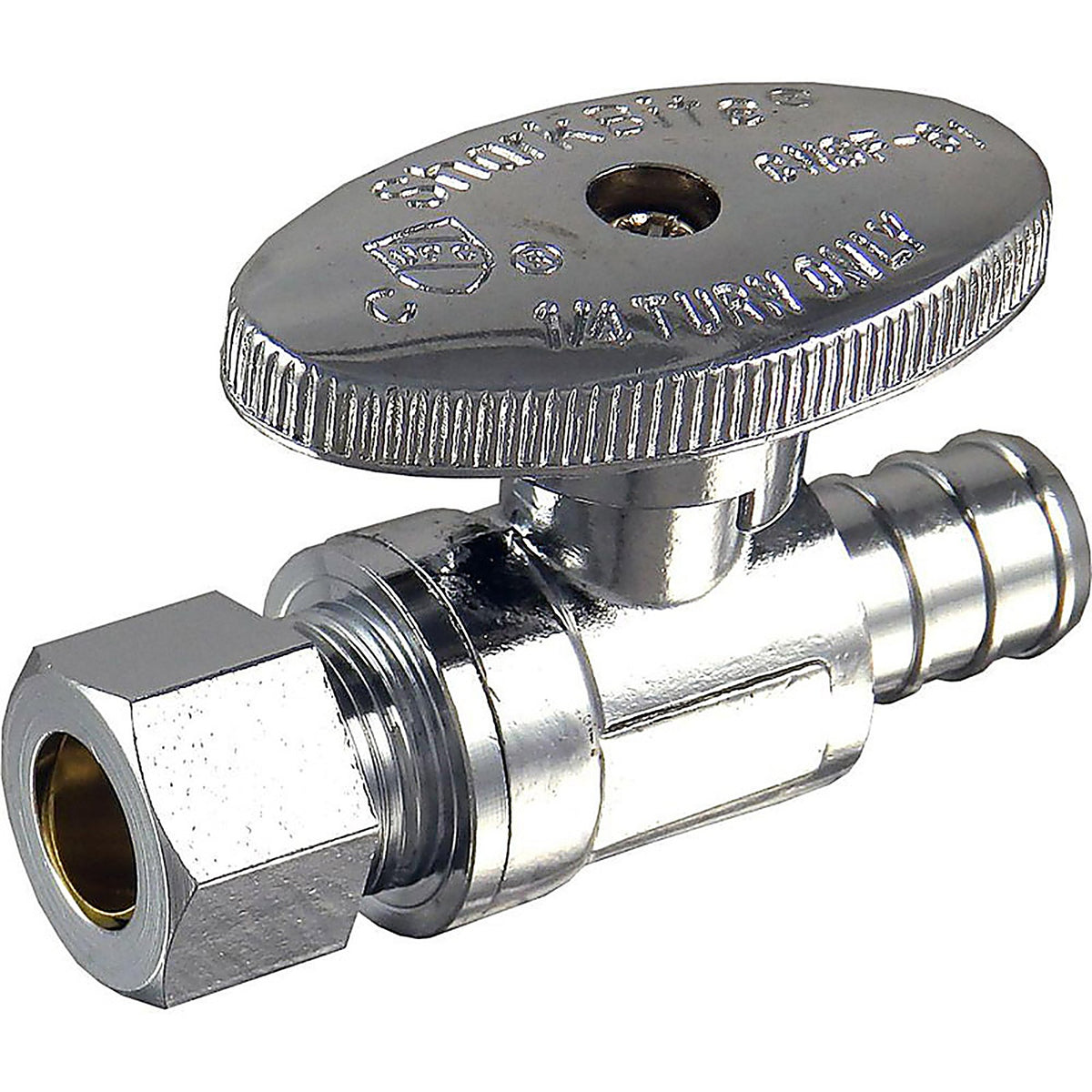 SharkBite 23057LF 1/2 in. Crimp T X 3/8 in. S PEX Brass Straight Valve