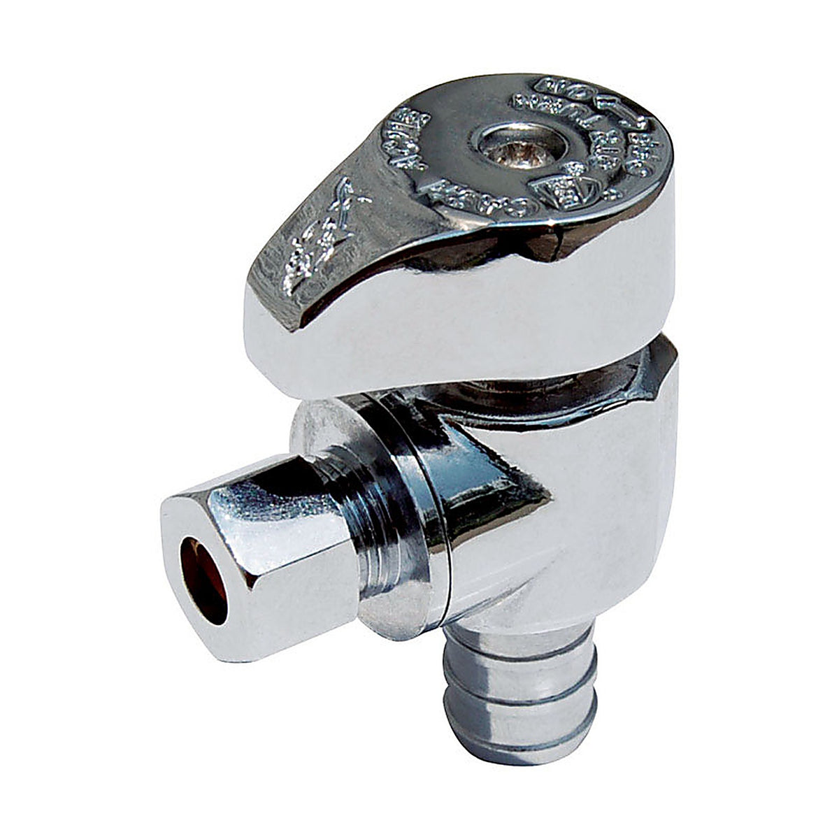 SharkBite 23058LF 1/2 in. PEX Barb x 3/8 in. Brass Angle Stop Valve