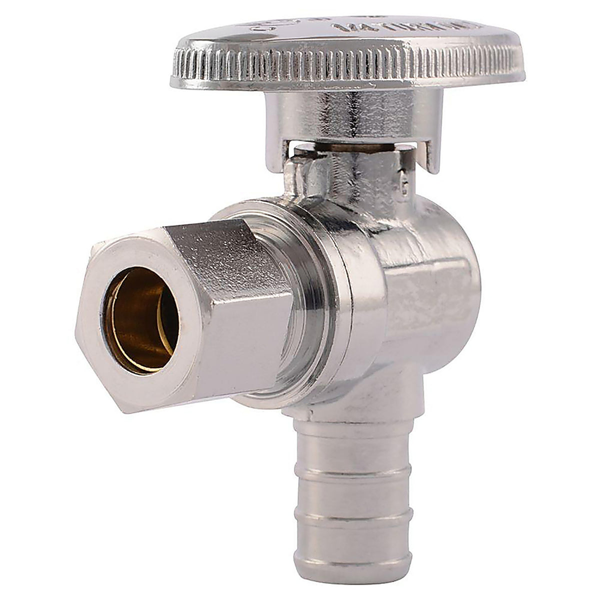 SharkBite 23058LF 1/2 in. PEX Barb x 3/8 in. Brass Angle Stop Valve