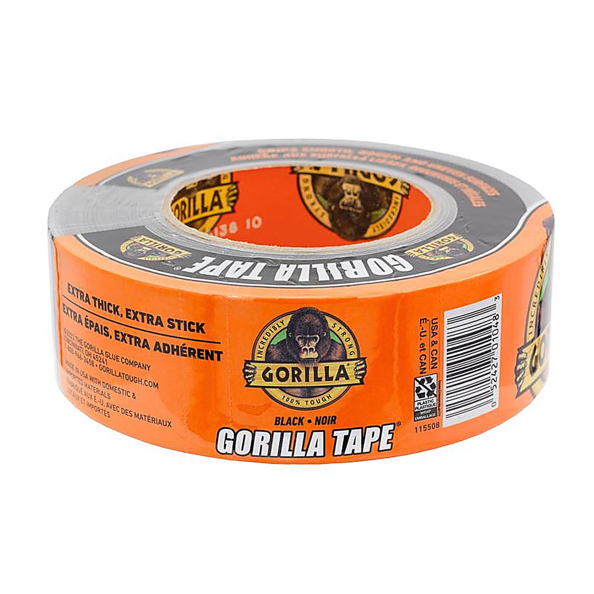 Gorilla - 105629 - 1.88 in. W X 30 yd L Black Duct Tape