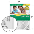 NaturalAire - 84858.012024 - 20 In. W X 24 In. H X 1 In. Synthetic 8 MERV Pleated Air Filter 1 Pack