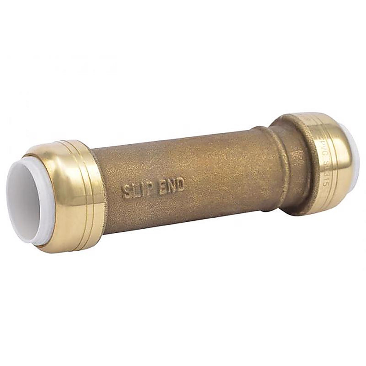 SharkBite UIP3008A Push to Connect 1/2 in. IPS x 1/2 in. Dia. IPS Brass Coupling