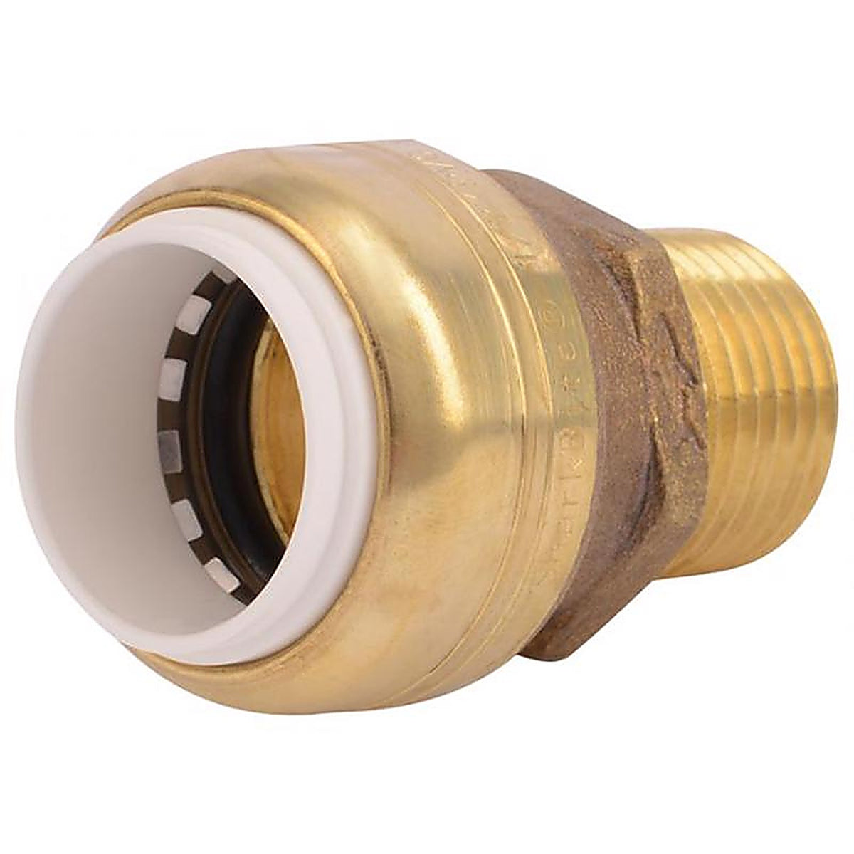 SharkBite UIP120A Push to Connect 1/2 in. IPS x 1/2 in. Dia. MPT Brass Adapter