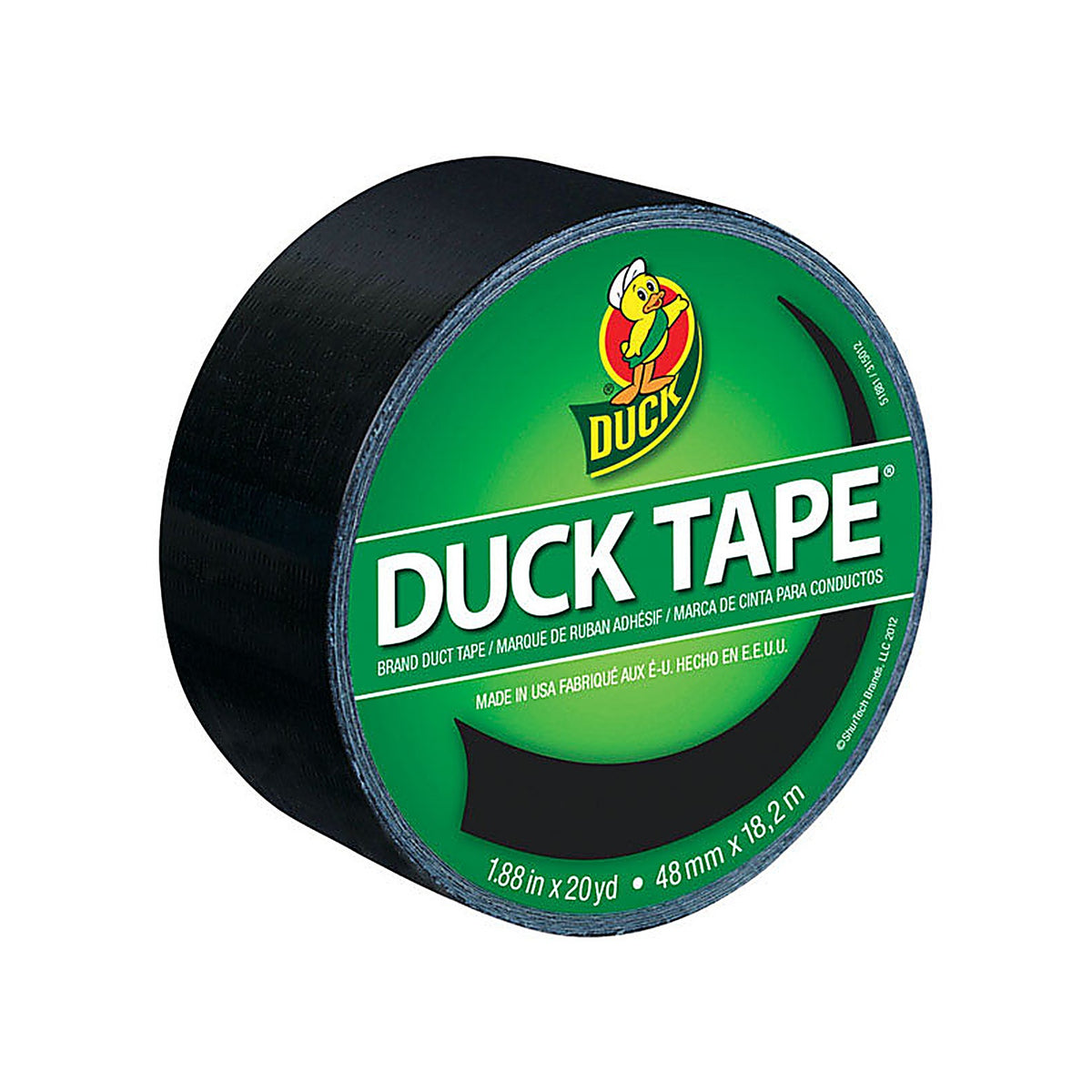 Duck 1265013 1.88 in. W x 20 yd. L Black Solid Duct Tape