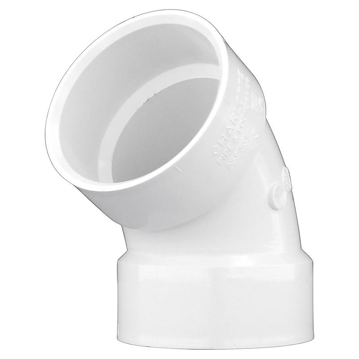 Charlotte Pipe PVC003191200 Schedule 40 4 in. Hub x 4 in. Dia. Hub PVC Elbow