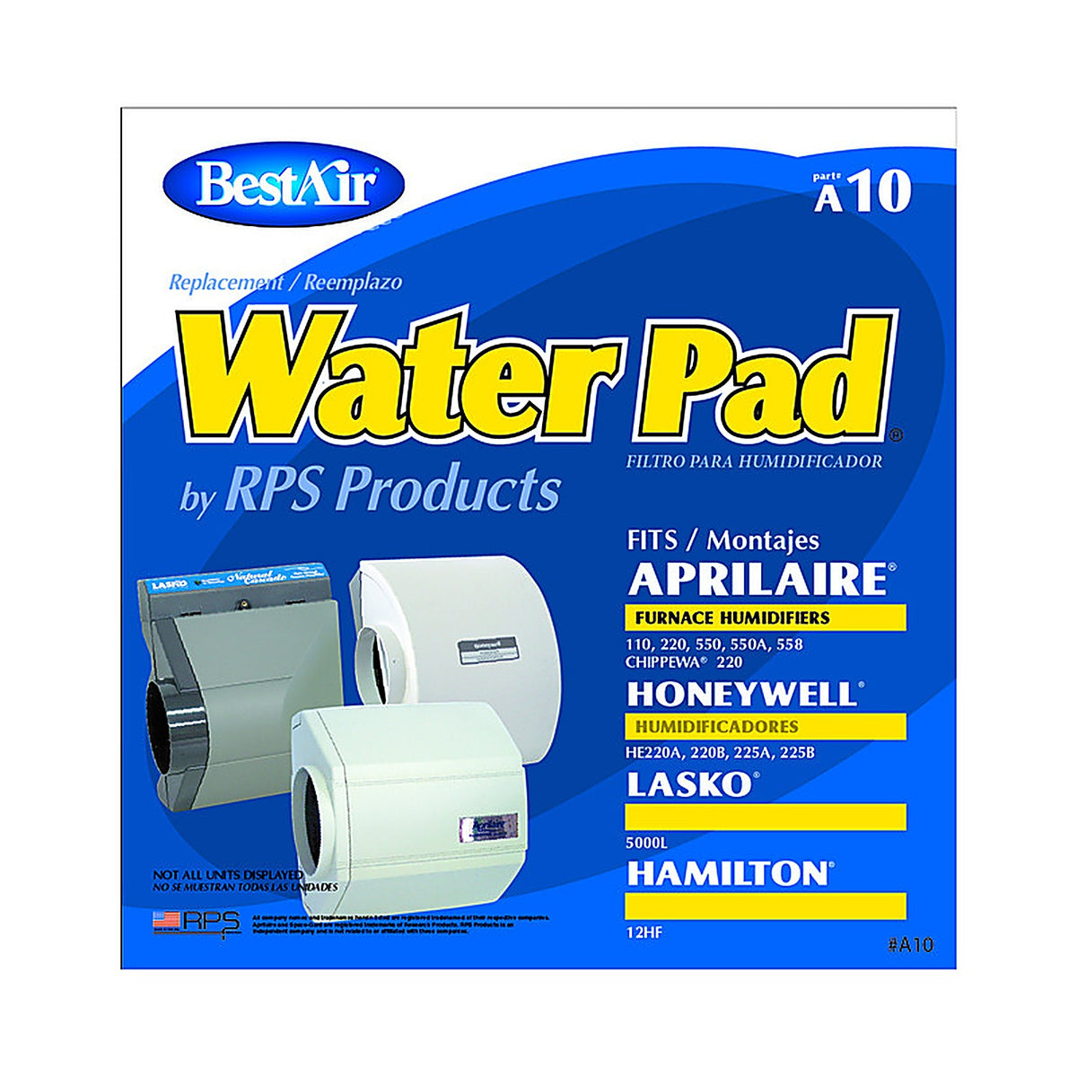 BestAir A10 Replacement Water Pad For Aprilaire 110, 220, 550, 550A, 558 Honeywell HE220A/B, HE225A/B -