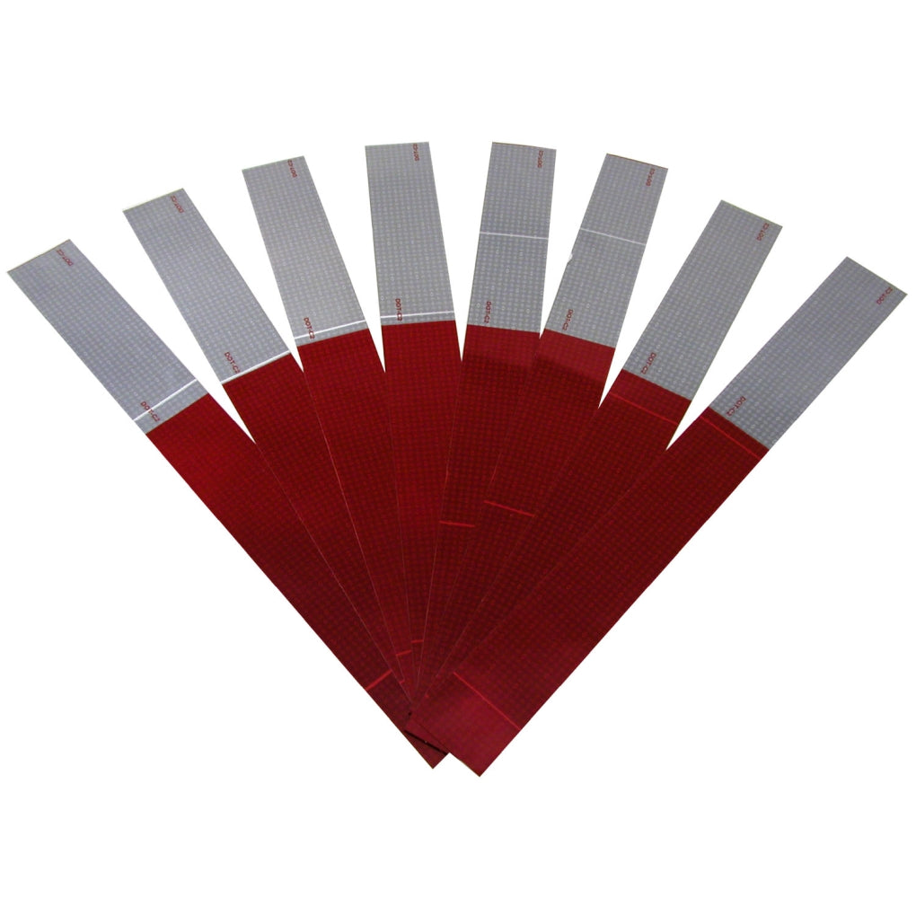 Peterson 465K Reflective Marking Tape 2in. Red/White-8 Strip Kit