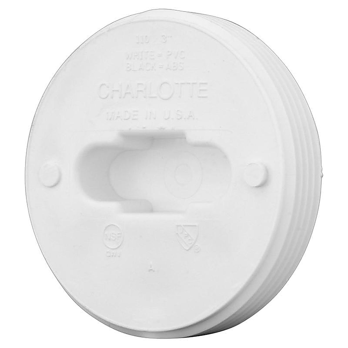 Charlotte Pipe PVC001100600 Schedule 40 2 in. MPT x 2 in. Dia. Hub PVC Clean-Out Plug