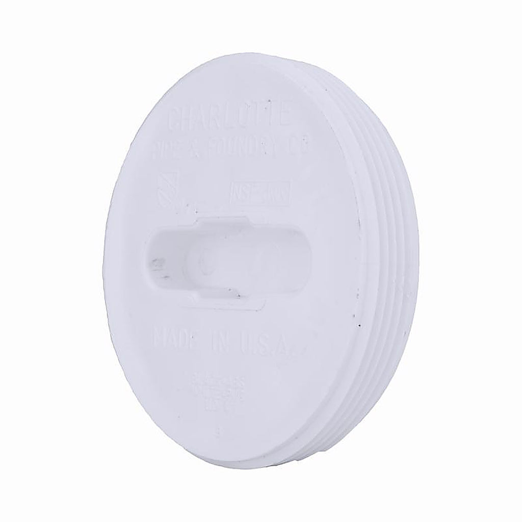 Charlotte Pipe PVC001100800 Schedule 40 3 in. MPT x 3 in. Dia. Hub PVC 3-1/2 in. Clean-Out Plug