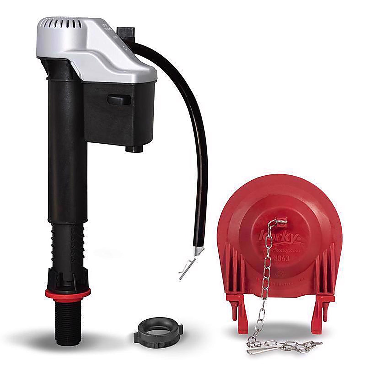 Korky 830MP QuietFILL Platinum Large 3 inch Flapper Fill Valve And Flapper Kit