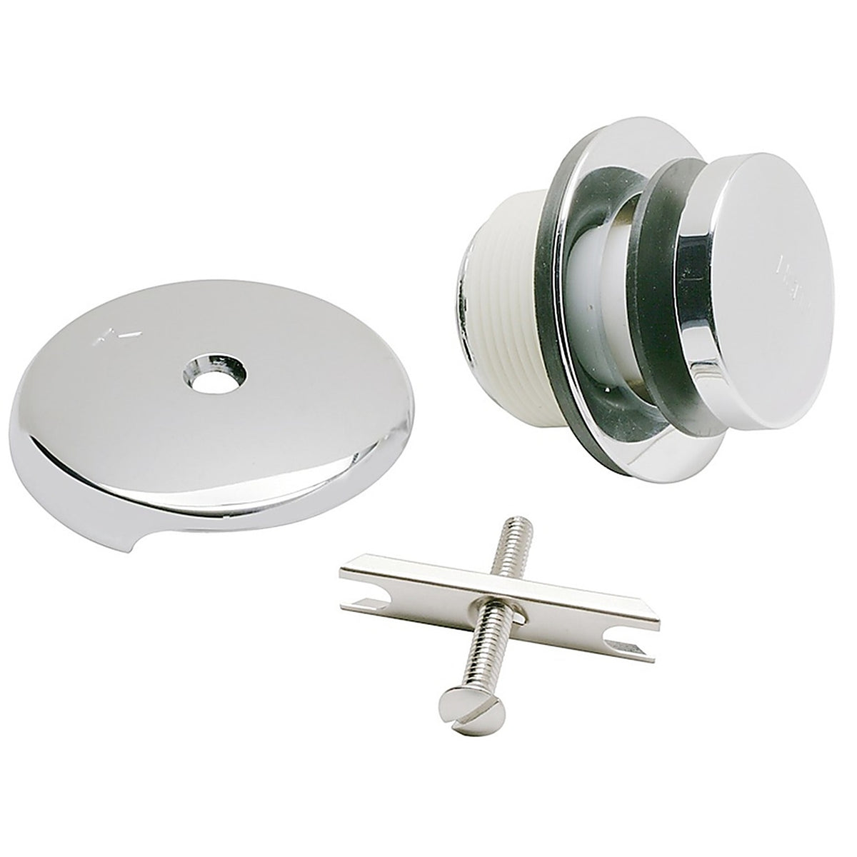 Plumb Pak PP826-66PC Foot Lok Stop 1-Handle Polished Chrome Lift N Turn Bath Drain Trim Kit