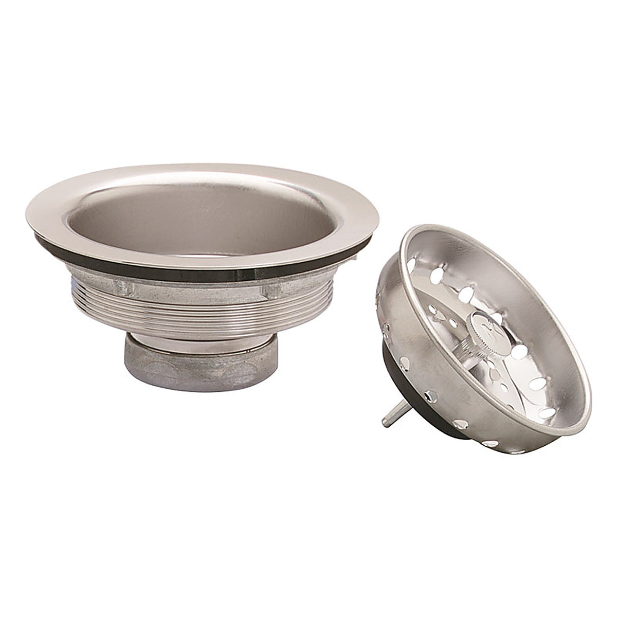 Plumb Pak - PP8PC - Chrome Plastic/Stainless Steel Sink Strainer