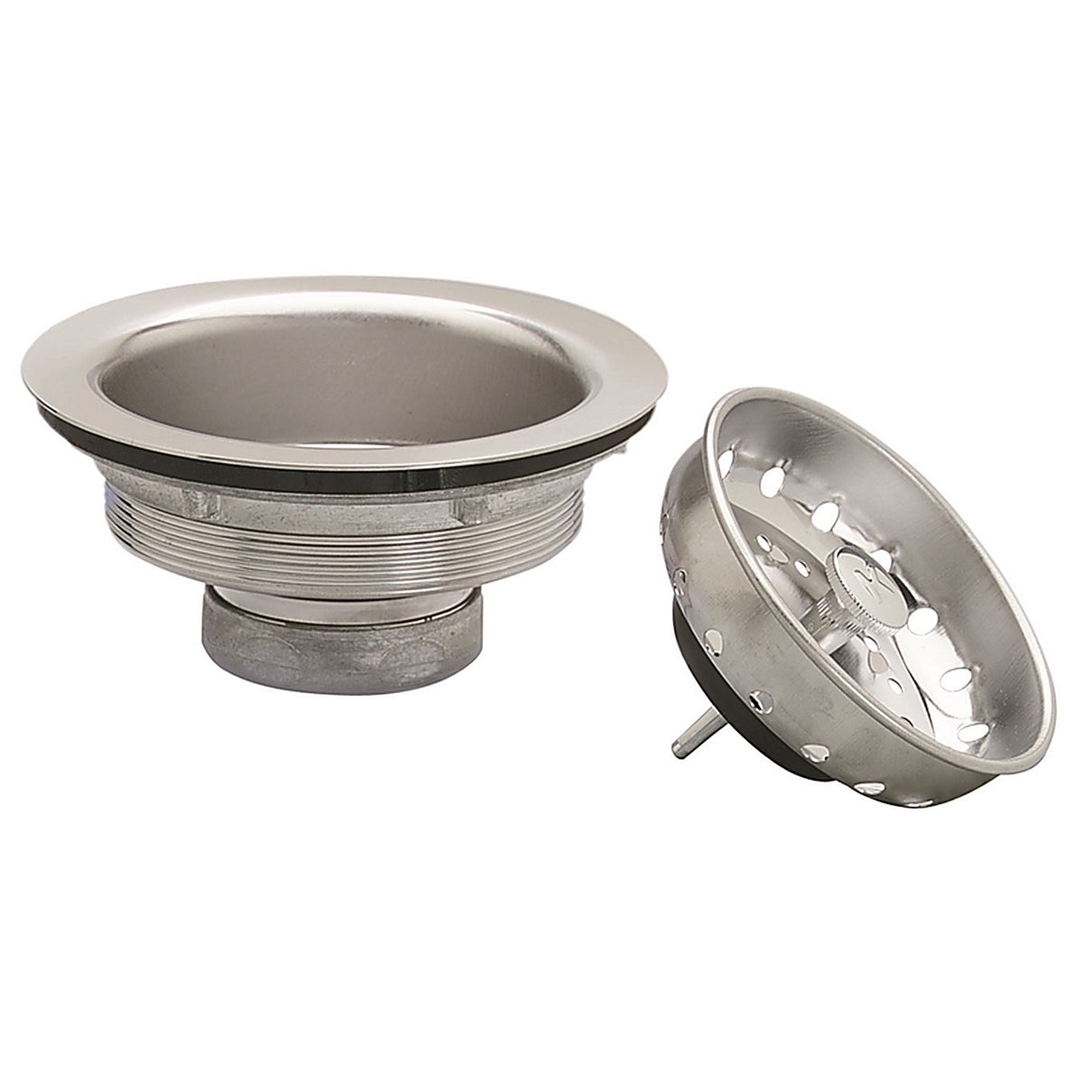 Plumb Pak - PP8PC - Chrome Plastic/Stainless Steel Sink Strainer