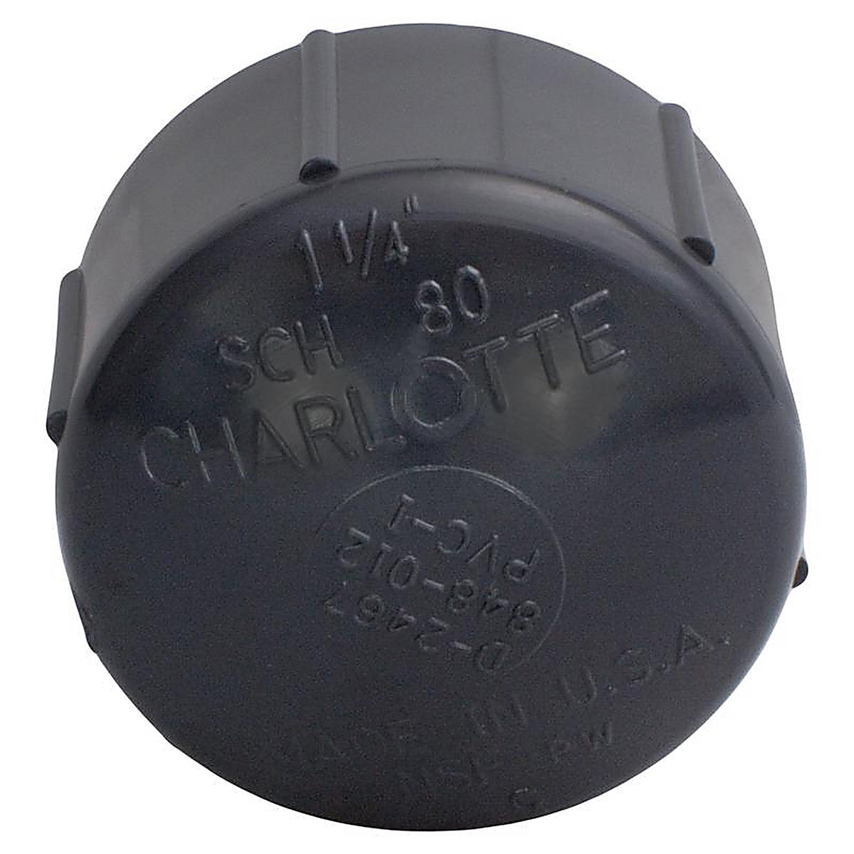 Charlotte Pipe PVC081171400 Schedule 80 1 in. FPT T X 1 in. D MPT PVC Cap