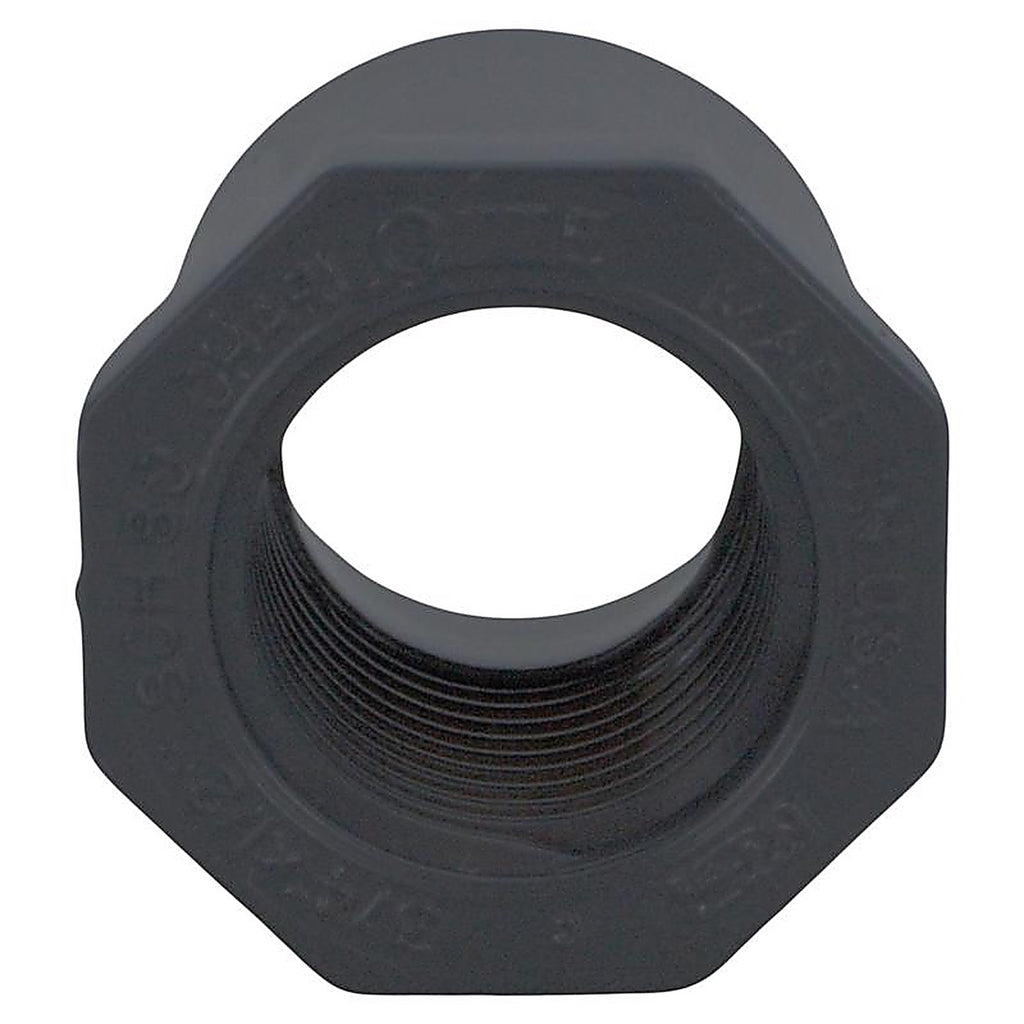 Charlotte Pipe PVC081081600 Schedule 80 3/4 in. Spigot x 1/2 in. Dia. FPT PVC Reducing Bushing
