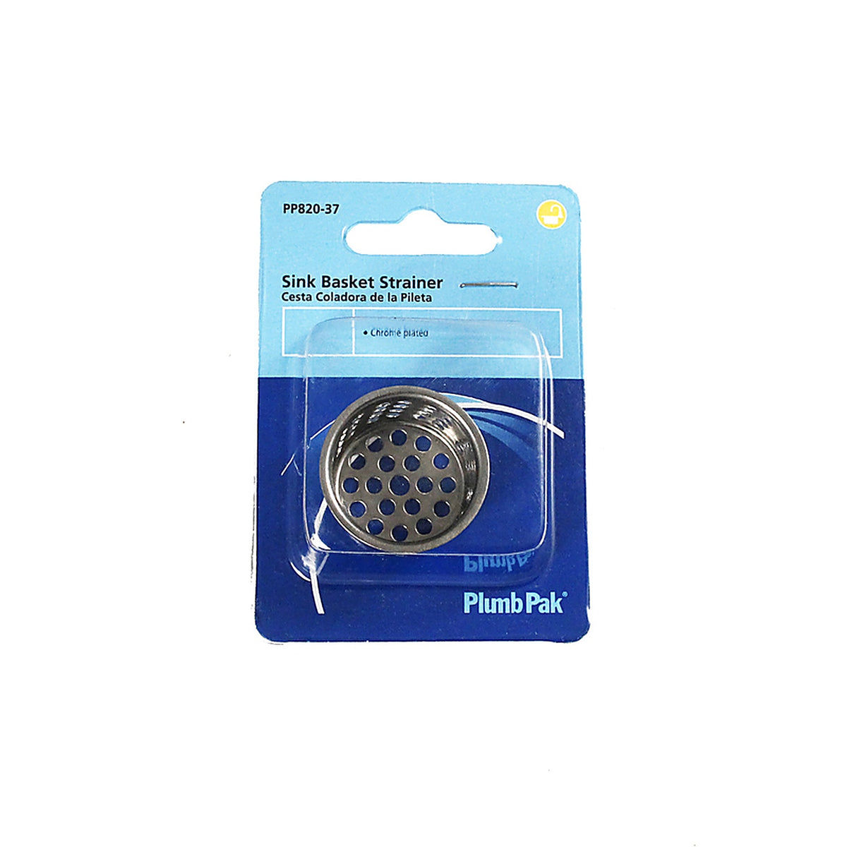 Plumb Pak PP820-37 Keeney 1 in. D Chrome-Plated Stainless Steel Strainer Basket Silver
