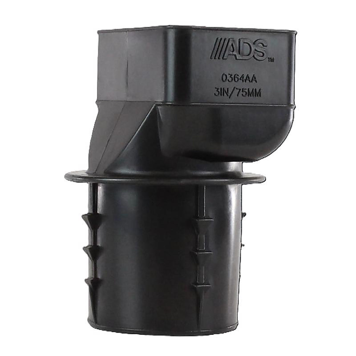 Advanced Drainage Systems 0364AA 3-1/4 in. Barb x 2 in. Dia. Barb Polyethylene Downspout Adapter