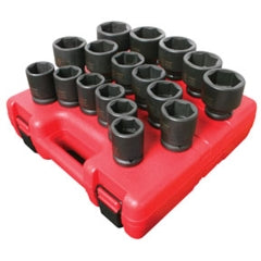 Sunex 4684 17/pc 3/4in. Drive Metric Heavy Duty Impact Socket Set