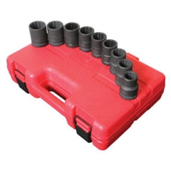 Sunex 4687 3/4in. Dr SAE 12Pt Thin Wall Impact Socket Set, 9Pc