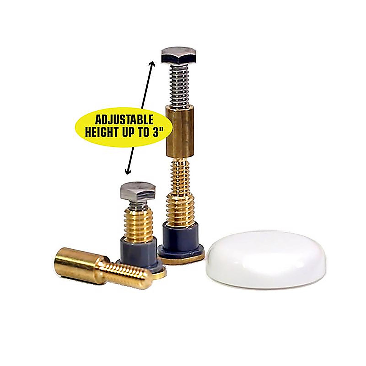 Danco - 9D00010770 - Zero Cut Bolts Toilet Bolts and Caps Brass/Plastic for Universal