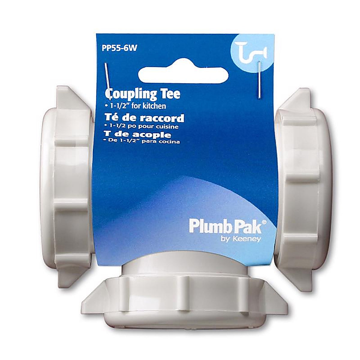 Plumb Pak PP55-6W 1-1/2 in. D Plastic 3-Way Coupling Tee