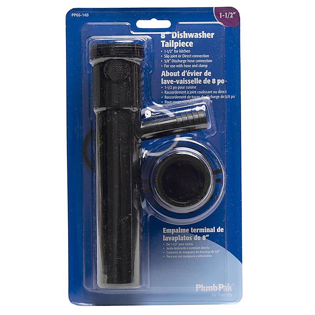 Plumb Pak - PP66-14B - 1-1/2 In. D X 8 In. L Plastic Branch Tailpiece