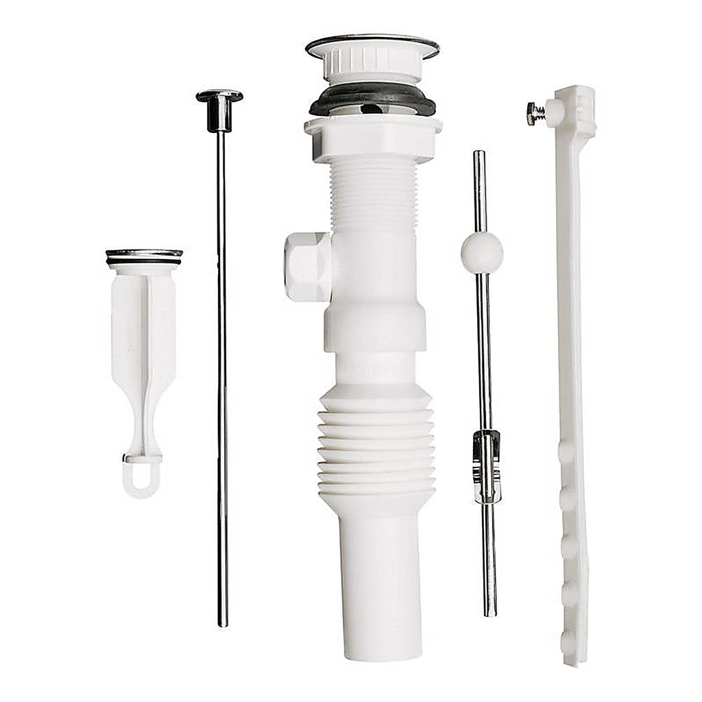 Plumb Pak PP812-70 Flex N Fix 1-1/4 in. D Chrome Plastic Pop-Up Lavatory Drain