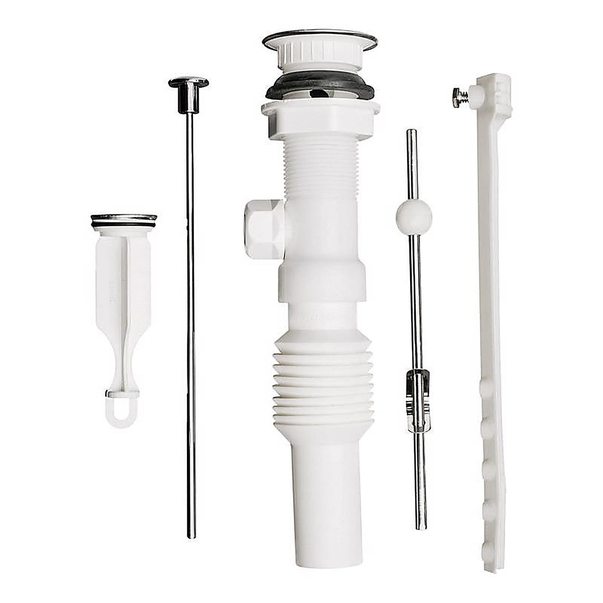 Plumb Pak PP812-70 Flex N Fix 1-1/4 in. D Chrome Plastic Pop-Up Lavatory Drain