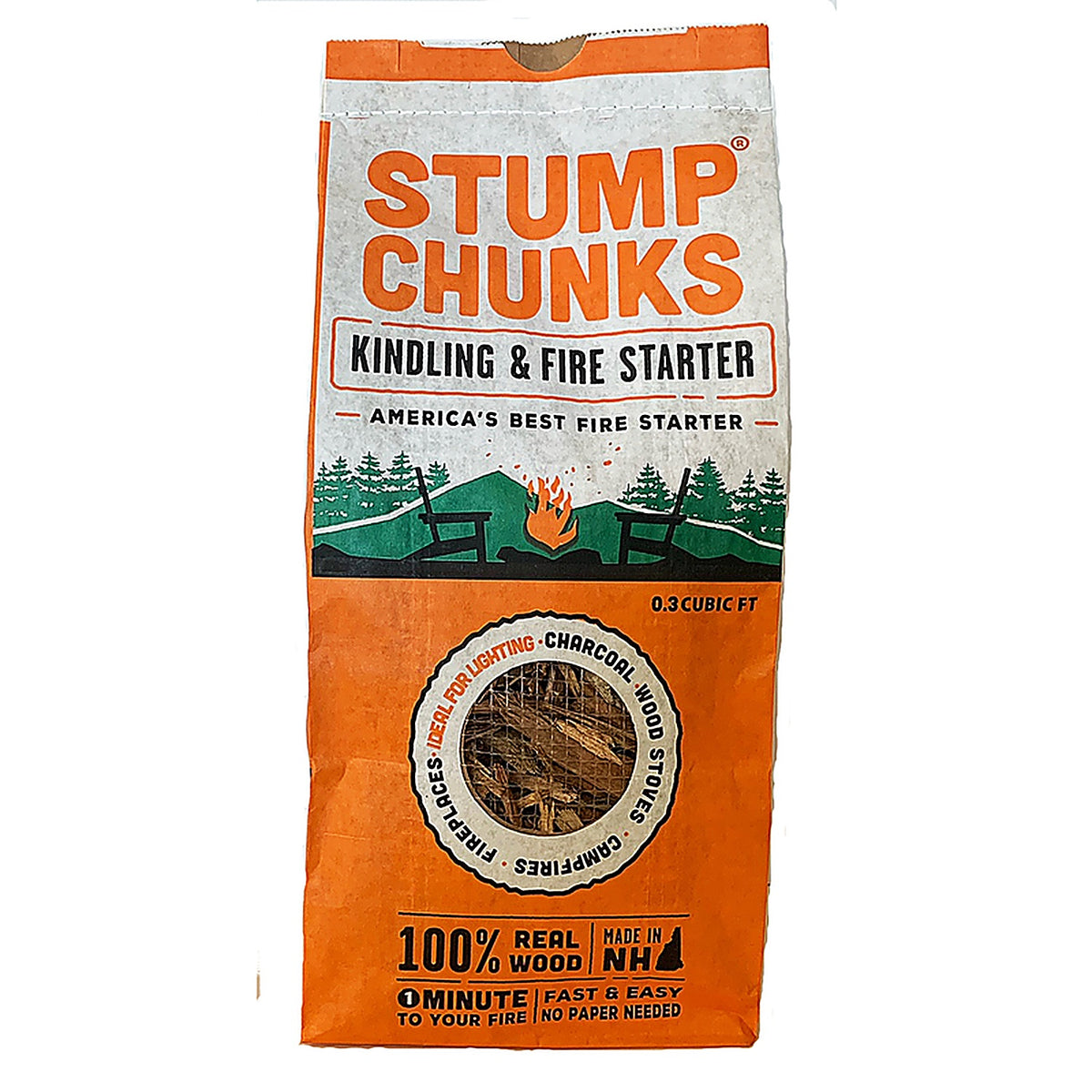 Stump Chunks - SC3 - Wood Fiber Fire Starter 10 Min 0.3 CU Ft