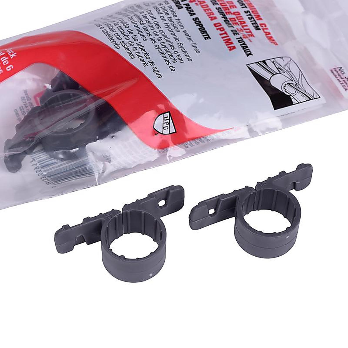 Oatey - 33917 - 3/4 In. Gray Polypropylene Pipe Clamps