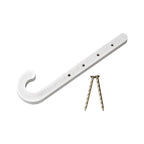 Oatey - 33764 - 1/2 In. to 4 In. In. 4 Ft. White Abs Cts J-Hook