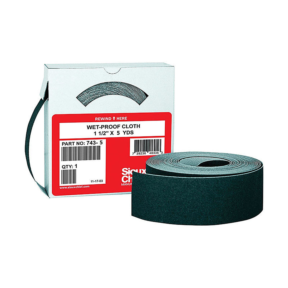 Sioux Chief - 743-05 - 180 In. L X 1-1/2 In. W 120 Grit Abrasive Mesh Sandpaper 1 Pack