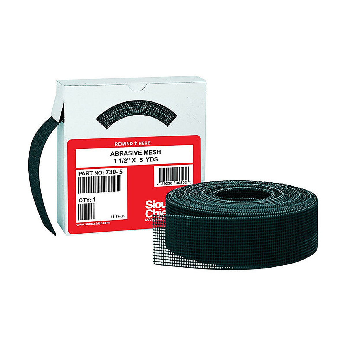 Sioux Chief - 730-05 - 180 In. L X 1-1/2 In. W 180 Grit Abrasive Mesh Sandpaper 1 Pack