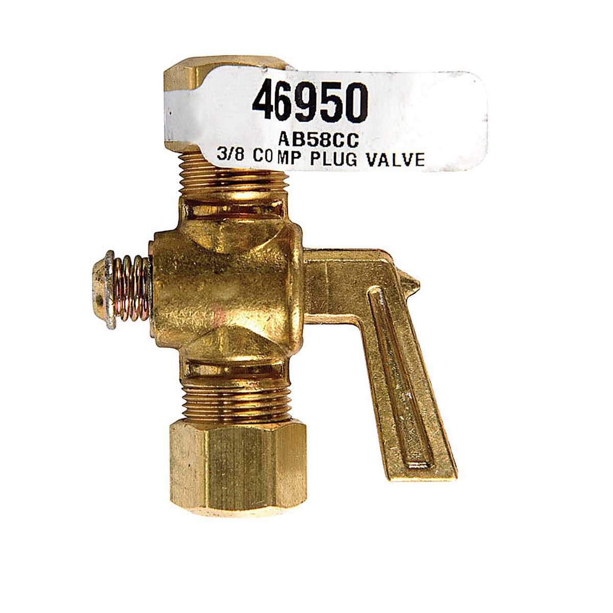 JMF 46950 Compression in. Compression in. Brass Plug Valve