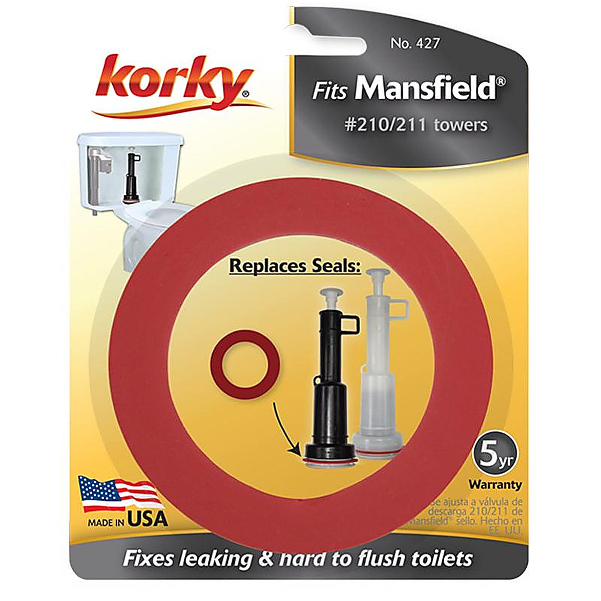 Korky 427BP Flush Valve Seal Red For Mansfield
