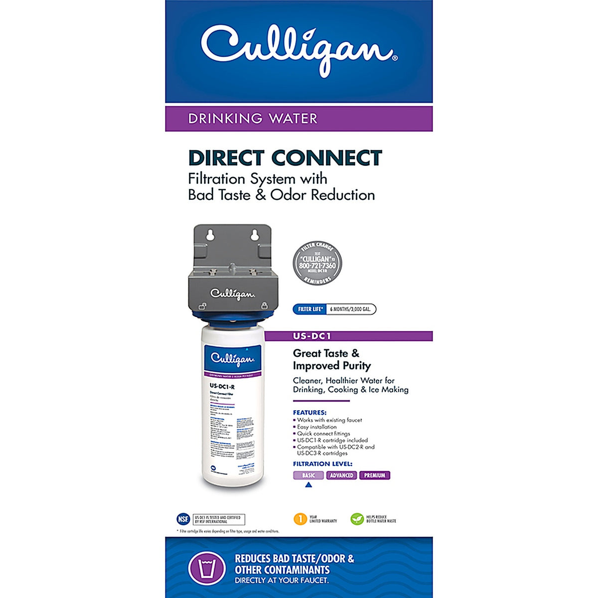 Culligan US-DC1 Under Sink Water Filtration System