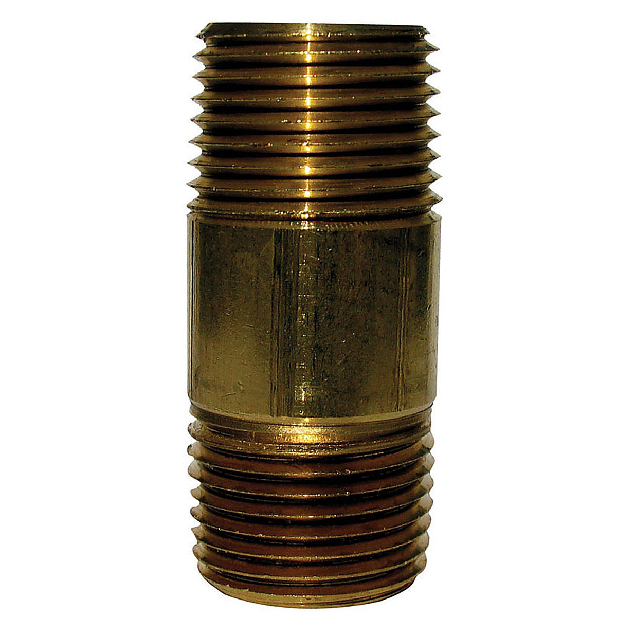 Anderson Metals - 38300-0625 - 3/8 In. MPT In. X 3/8 In. D MPT Red Brass Nipple 2-1/2 In. L
