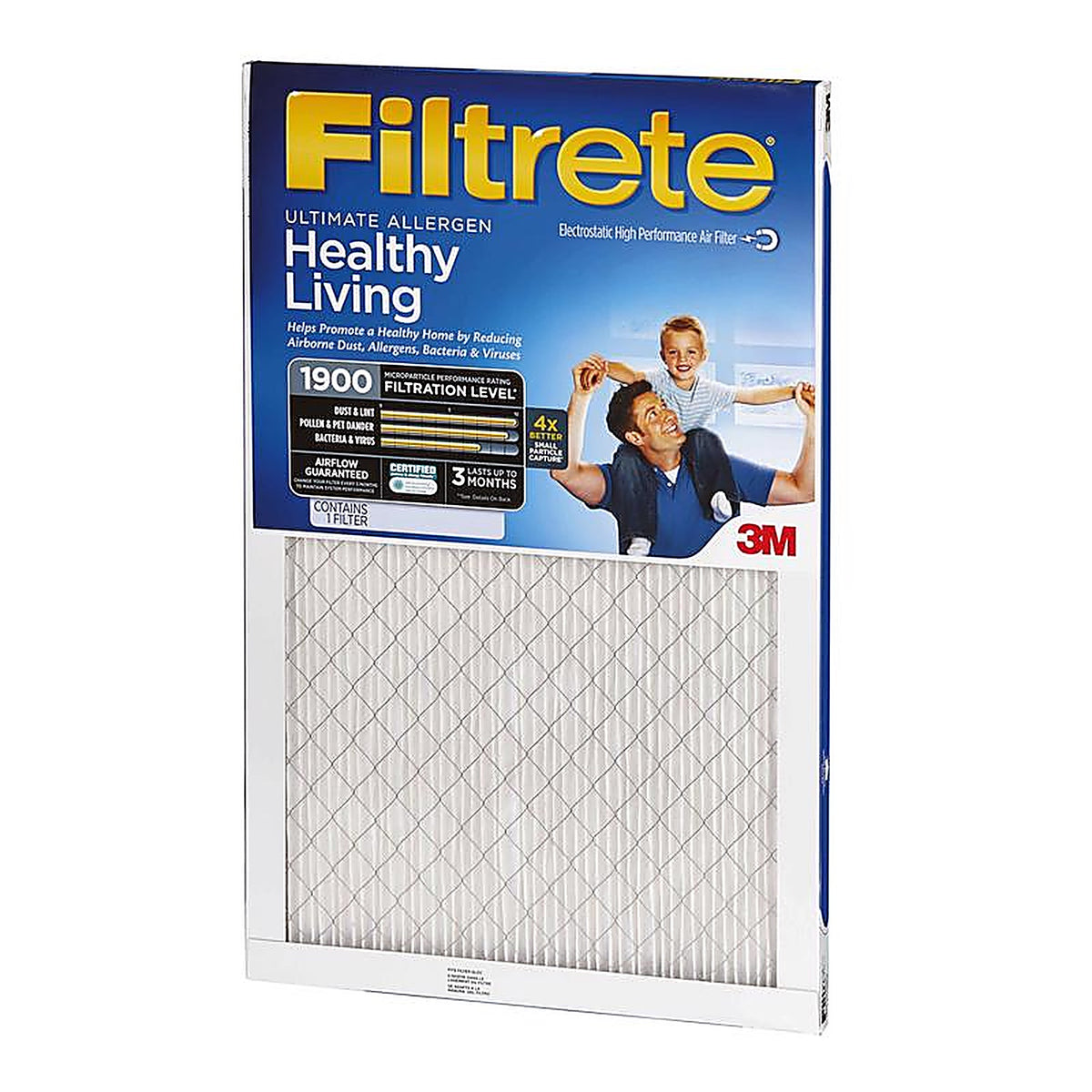 Filtrete - UA26DC-4 - 20 In. W X 24 In. H X 1 In. Polypropylene 1900 Mpr Pleated Allergen Air Filter 1 Pack