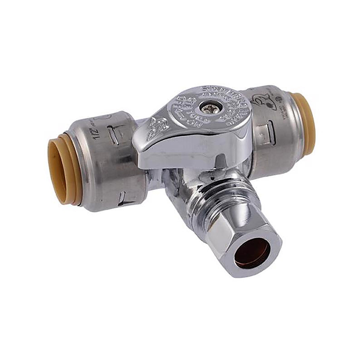 Sharkbite - UR24985A - 3/4 In. Ptc X 1/4 In. Compression Brass Tee Stop