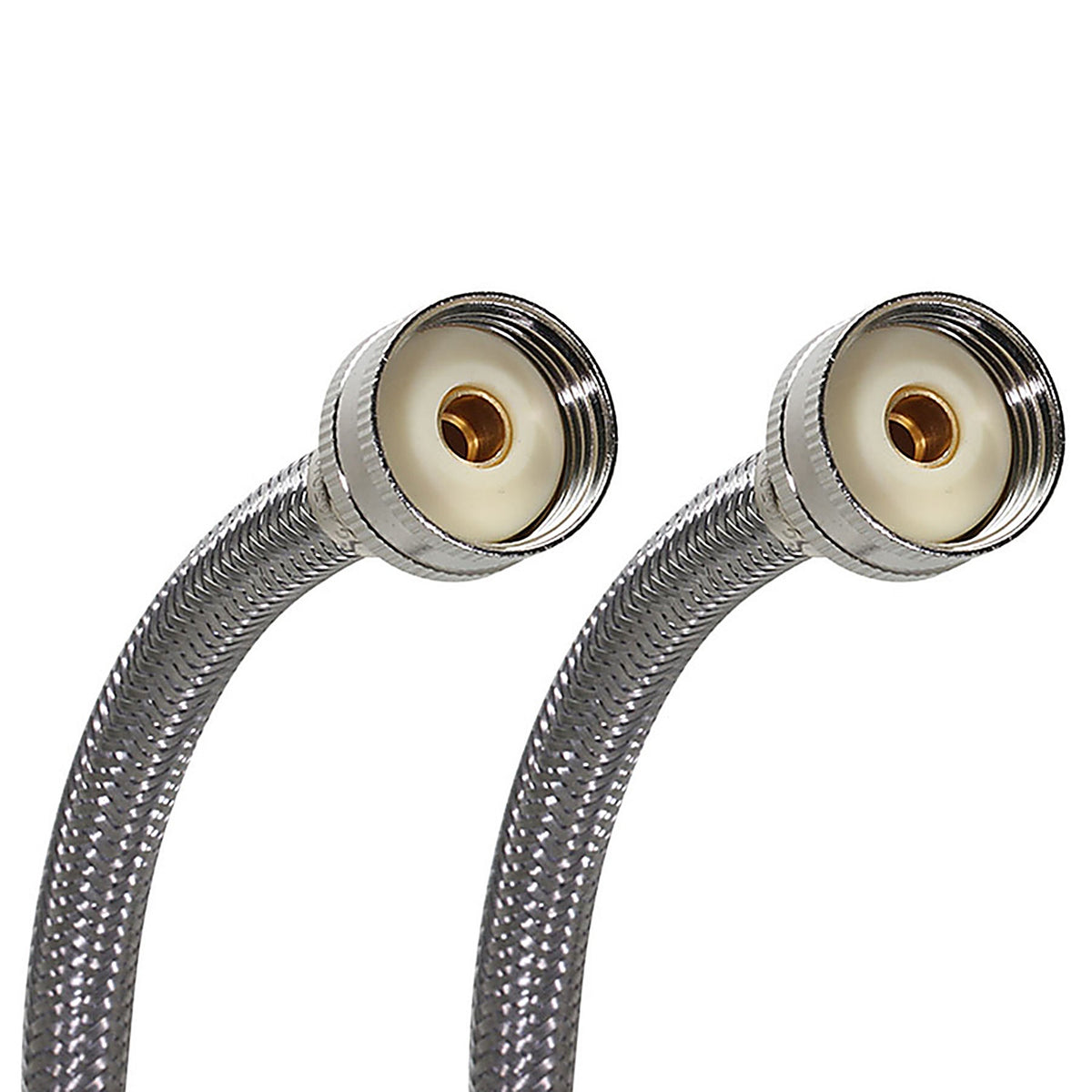 Fluidmaster - B9WM48 - 3/4 In. Hose Thread X 3/4 In. D Hose Thread 48 In. Stainless Steel Washing Machine Suppl