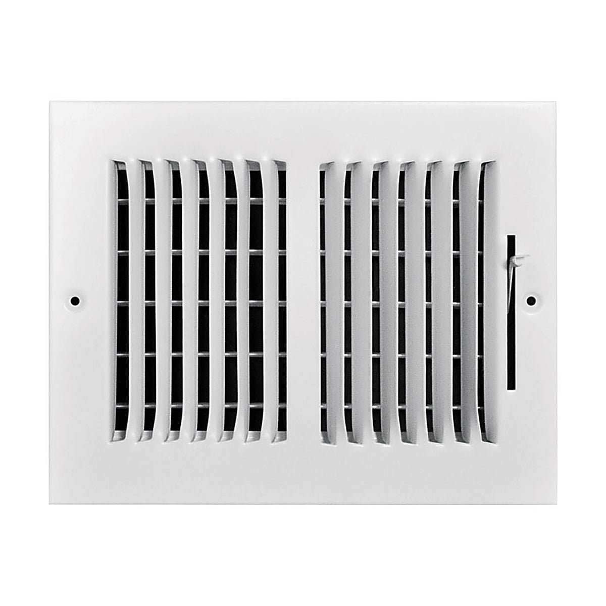 Tru Aire C102M08X04 4 in. H x 8 in. W 2-Way Powder Coat White Steel Wall/Ceiling Register