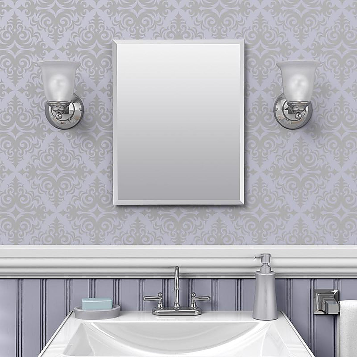 Zenna Home - MP109 - 20 In. H X 16 In. W X 3.75 In. D Rectangle Medicine Cabinet/Mirror