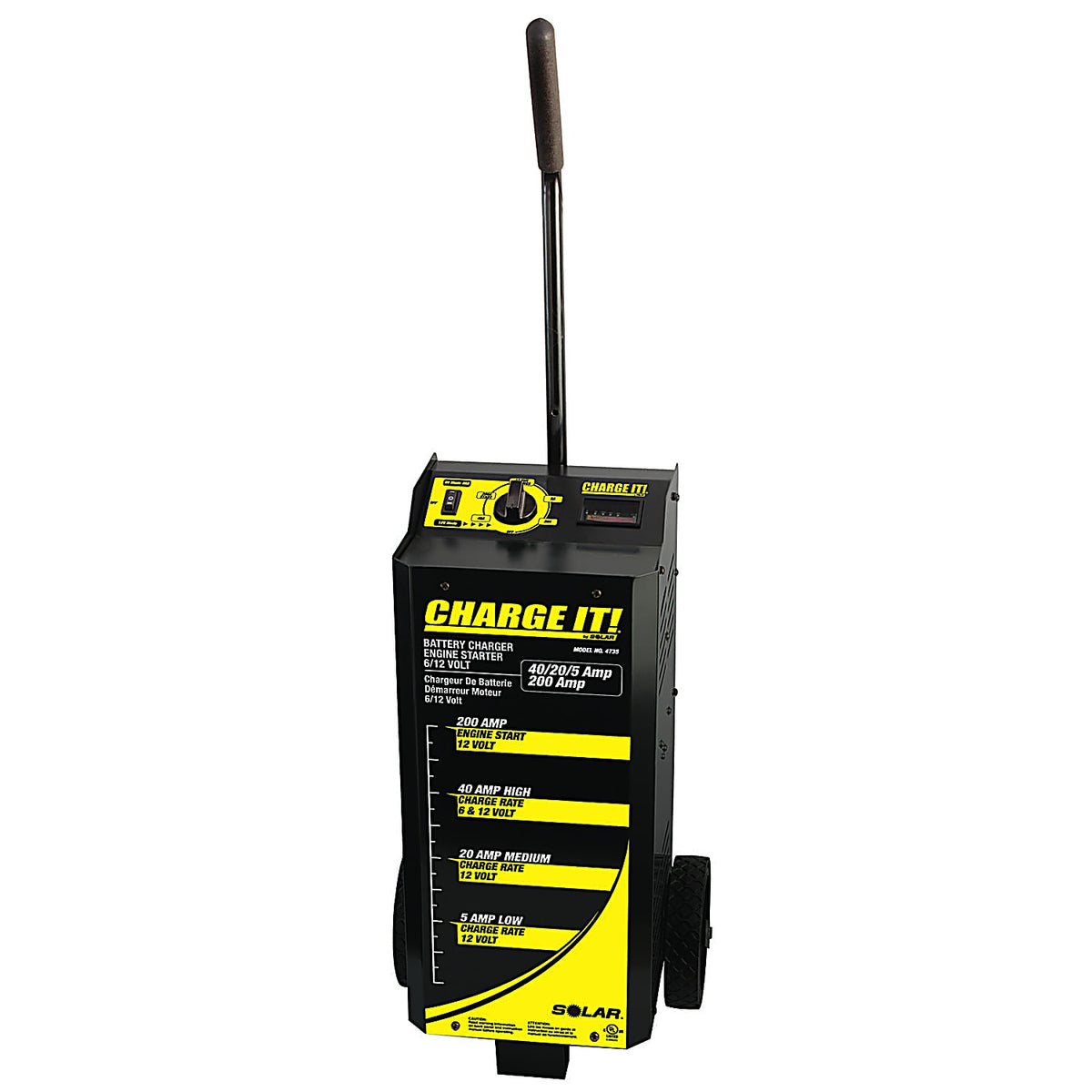 Solar 4735 40/10/2/200 Amp 12 Volt Wheeled Battery Charger